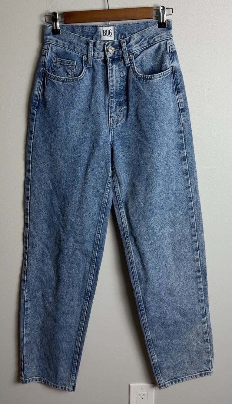 BDG Urban Outfitters High Rise Baggy Jeans Size 25 Medium Wash Cotton Women’s